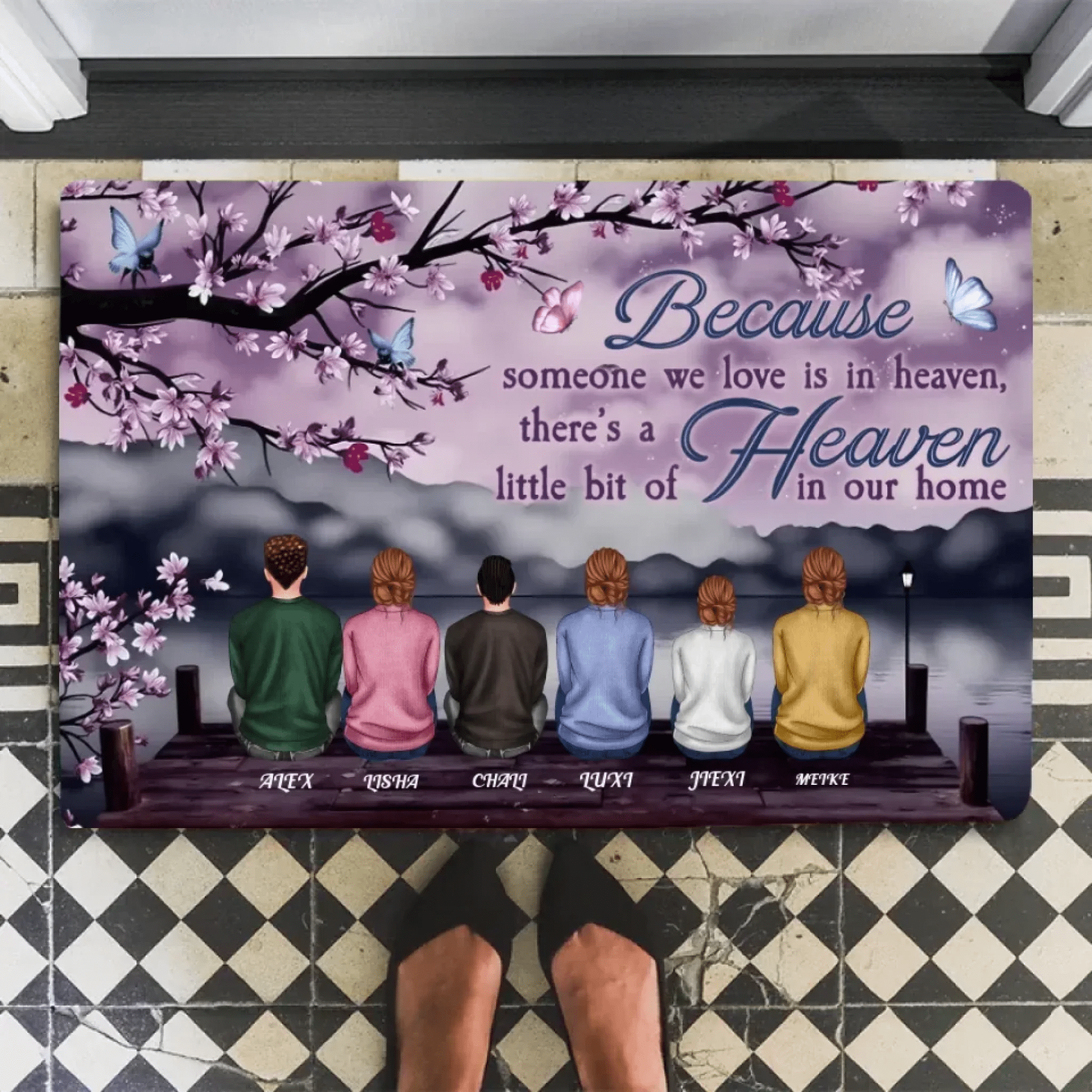 Someone We Love Is In Heaven - Personalized Wrapped Mat 713254 - D - DiyGiftly