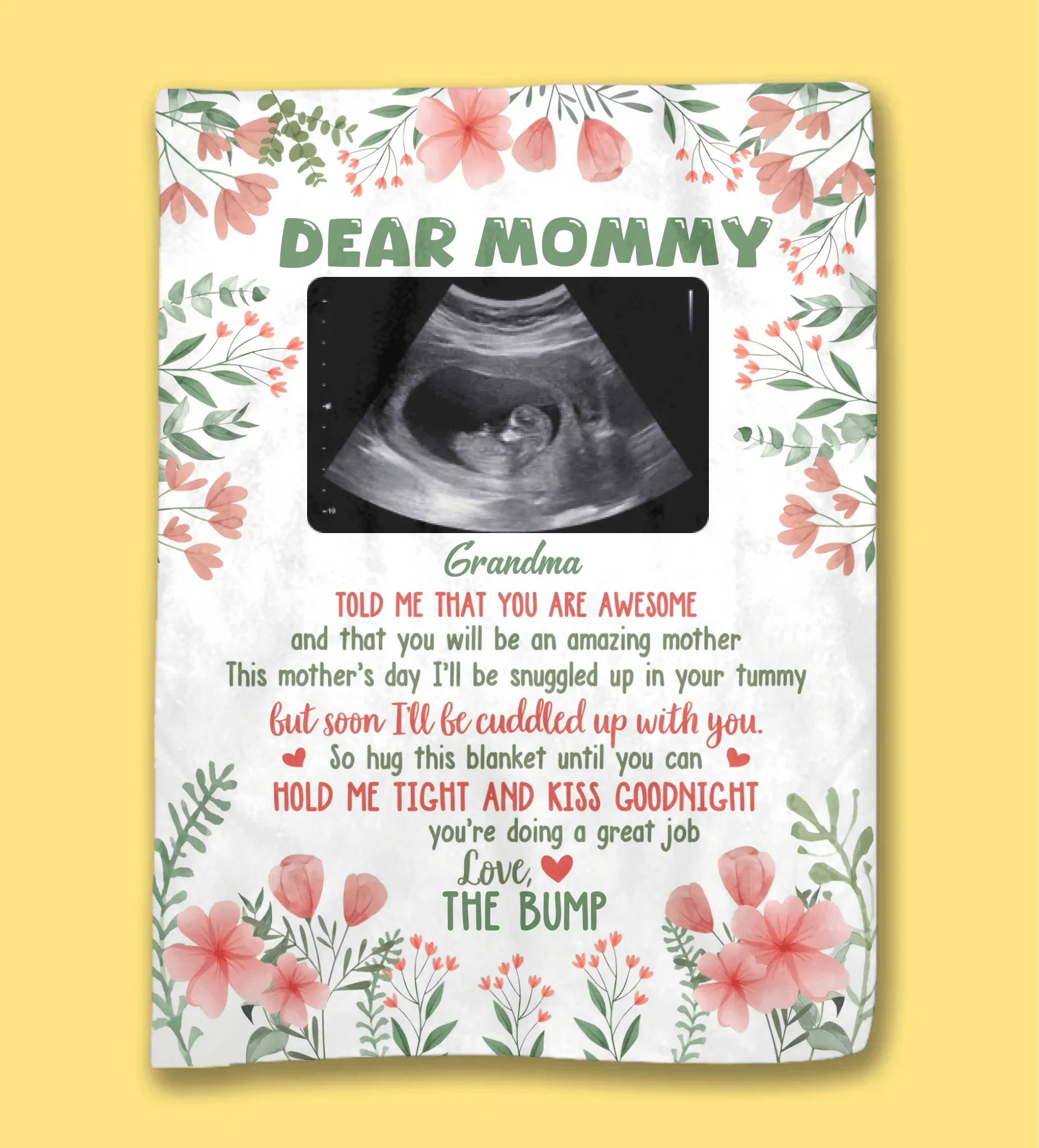 "Soon I’ll Be Cuddled Up With You" - Personalized Custom Photo Baby Blanket – Cozy Keepsake Gift for Baby Shower, Gender Reveal & New Parents 1157456 - DiyGiftly