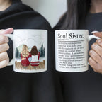 Soul Sister An Irreplaceable Person – Personalized Mug for Friends, Best Friends, and Besties, Custom Coffee Cup Christmas Gift, Birthday or Friendship Present 56856320 - DiyGiftly
