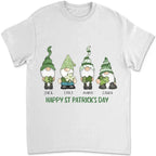 St Patrick's Day Tee, Four Gnomes in a Row with Happy St. Patrick's Design 763400 - DiyGiftly