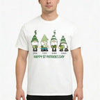 St Patrick's Day Tee, Four Gnomes in a Row with Happy St. Patrick's Design 763400 - DiyGiftly