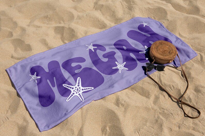 Starfish Personalized Beach Towel, Starfish Custom Beach Towel, Bachelorette Party Favors, Bridesmaid Towel, Kids Pool Towel, Birthday Gift 43824128 - DiyGiftly