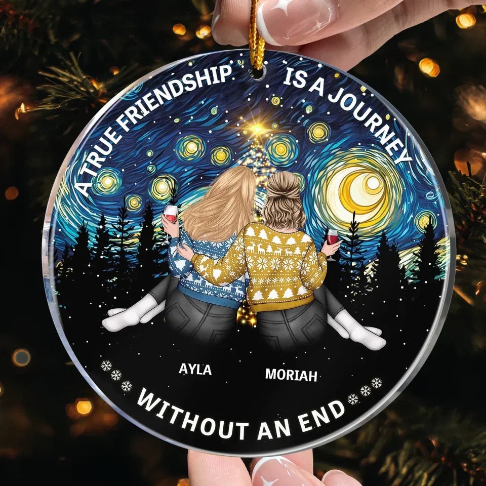 personalized design acrylic ornament gift for best friend