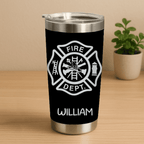 Personalized Firefighter Tumbler Engraved Insulated 20oz 30oz stainless steel