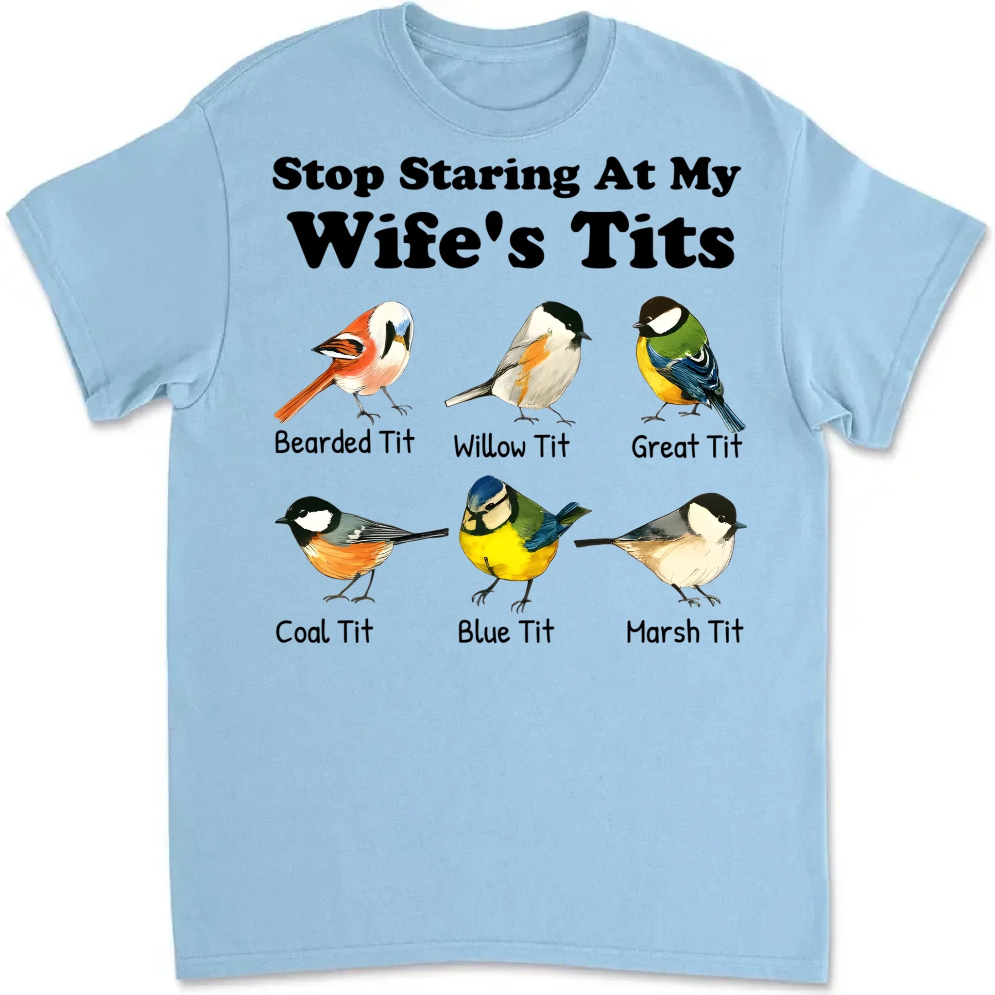 Stop Staring at My Wife – Personalized T-Shirt with Custom Name – Couple Matching Shirt, Anniversary Gift, Valentine’s Day Present for Him, Customized Men’s Graphic Shirt 1056797 - DiyGiftly