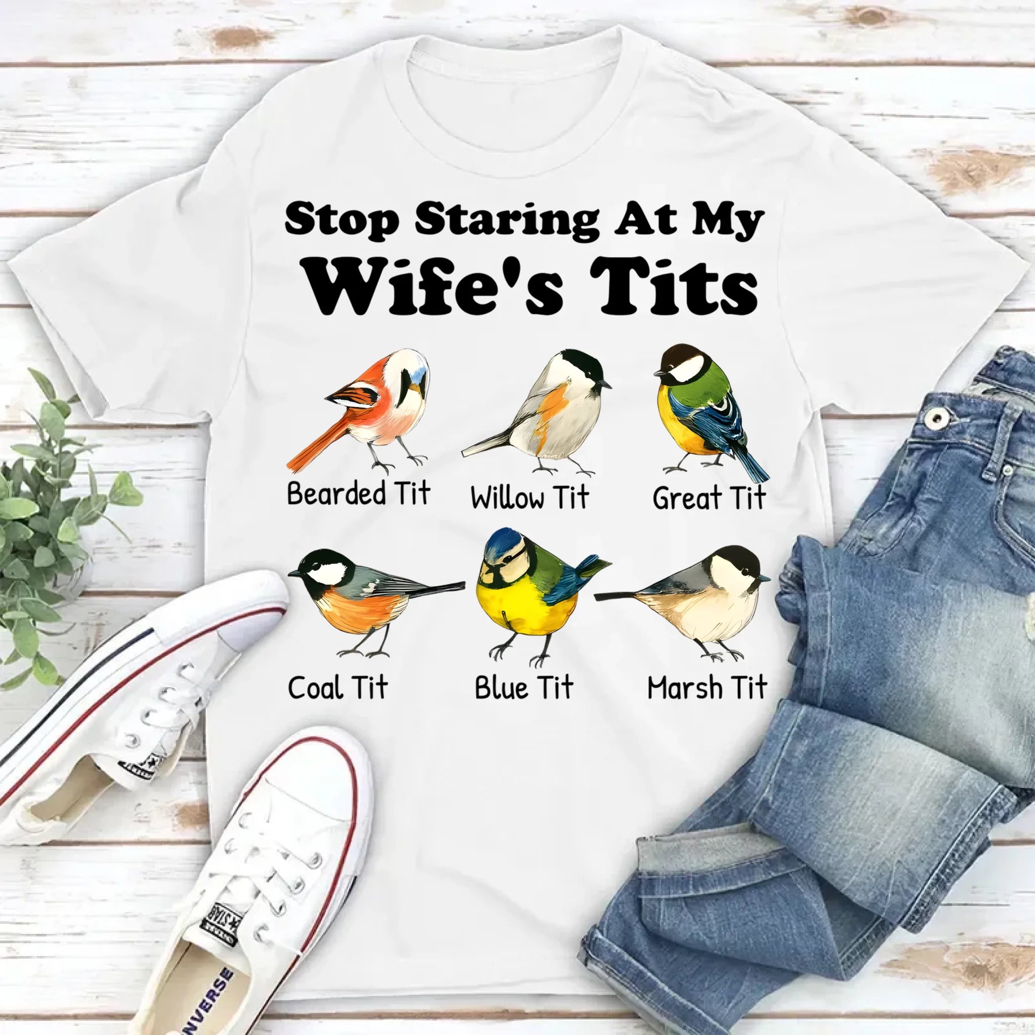 Stop Staring at My Wife – Personalized T-Shirt with Custom Name – Couple Matching Shirt, Anniversary Gift, Valentine’s Day Present for Him, Customized Men’s Graphic Shirt 1056797 - DiyGiftly