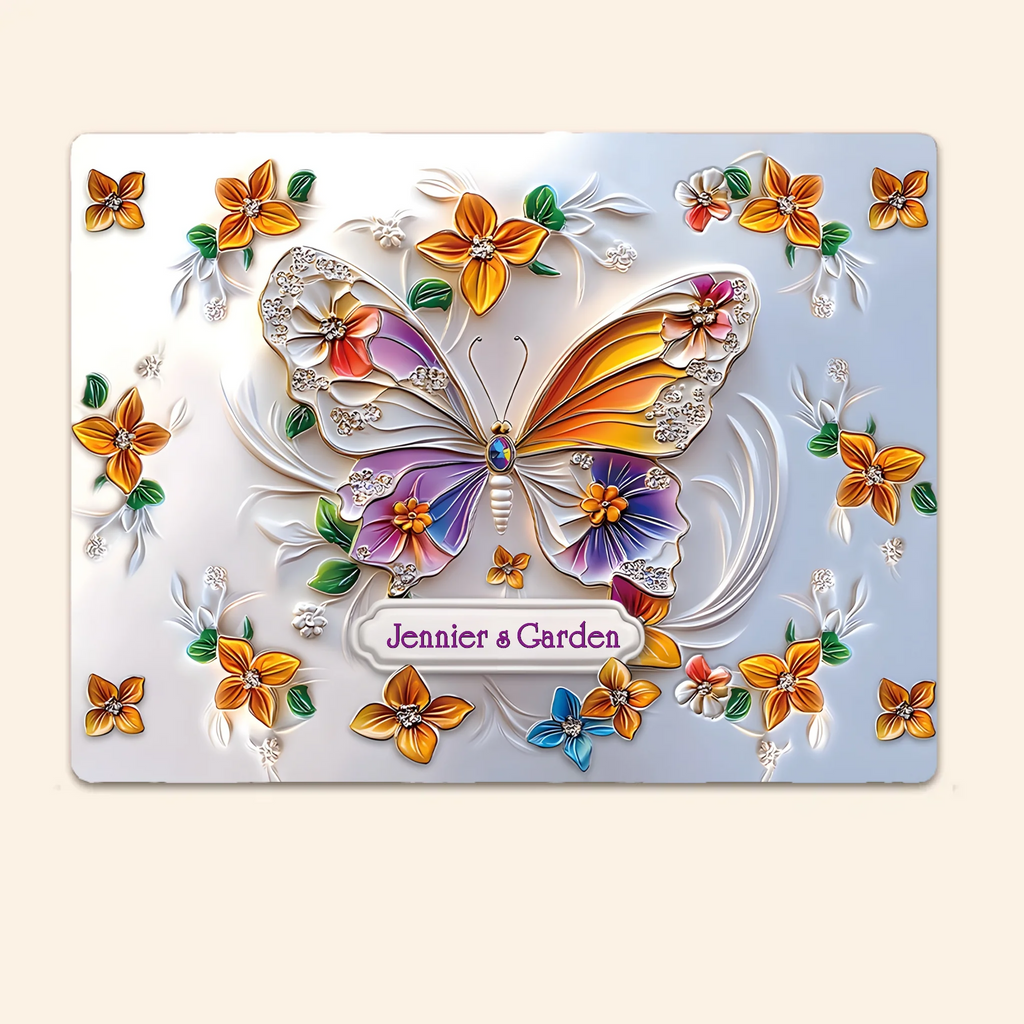 Stunning Butterfly Dragonfly Bee Hummingbird - Personalized Gardening Rectangle Metal Sign 737766 - 737767 - DiyGiftly