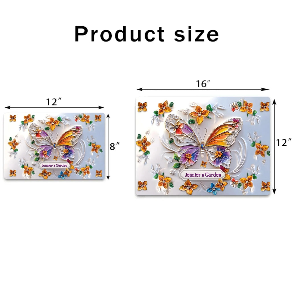 Stunning Butterfly Dragonfly Bee Hummingbird - Personalized Gardening Rectangle Metal Sign 737766 - 737767 - DiyGiftly