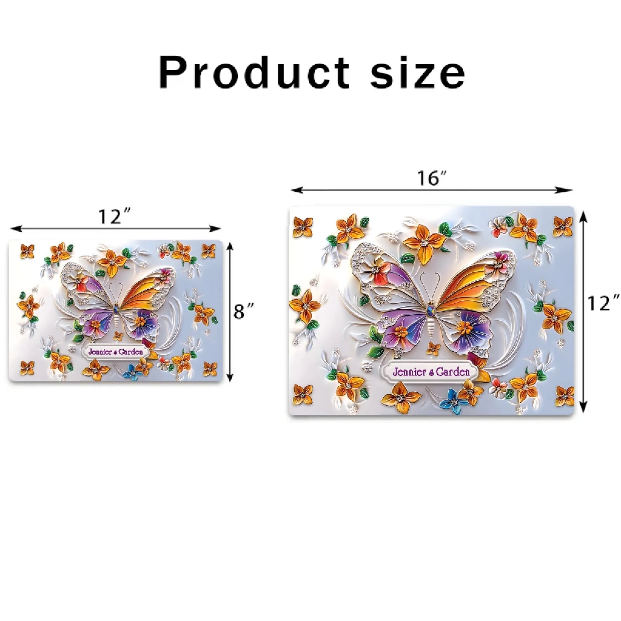 Stunning Butterfly Dragonfly Bee Hummingbird - Personalized Gardening Rectangle Metal Sign 737766 - 737767 - DiyGiftly