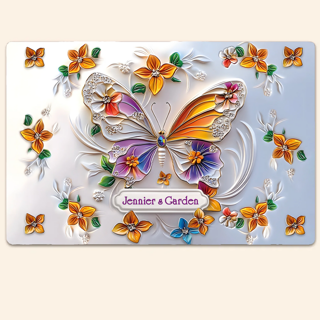 Stunning Butterfly Dragonfly Bee Hummingbird - Personalized Gardening Rectangle Metal Sign 737766 - 737767 - DiyGiftly