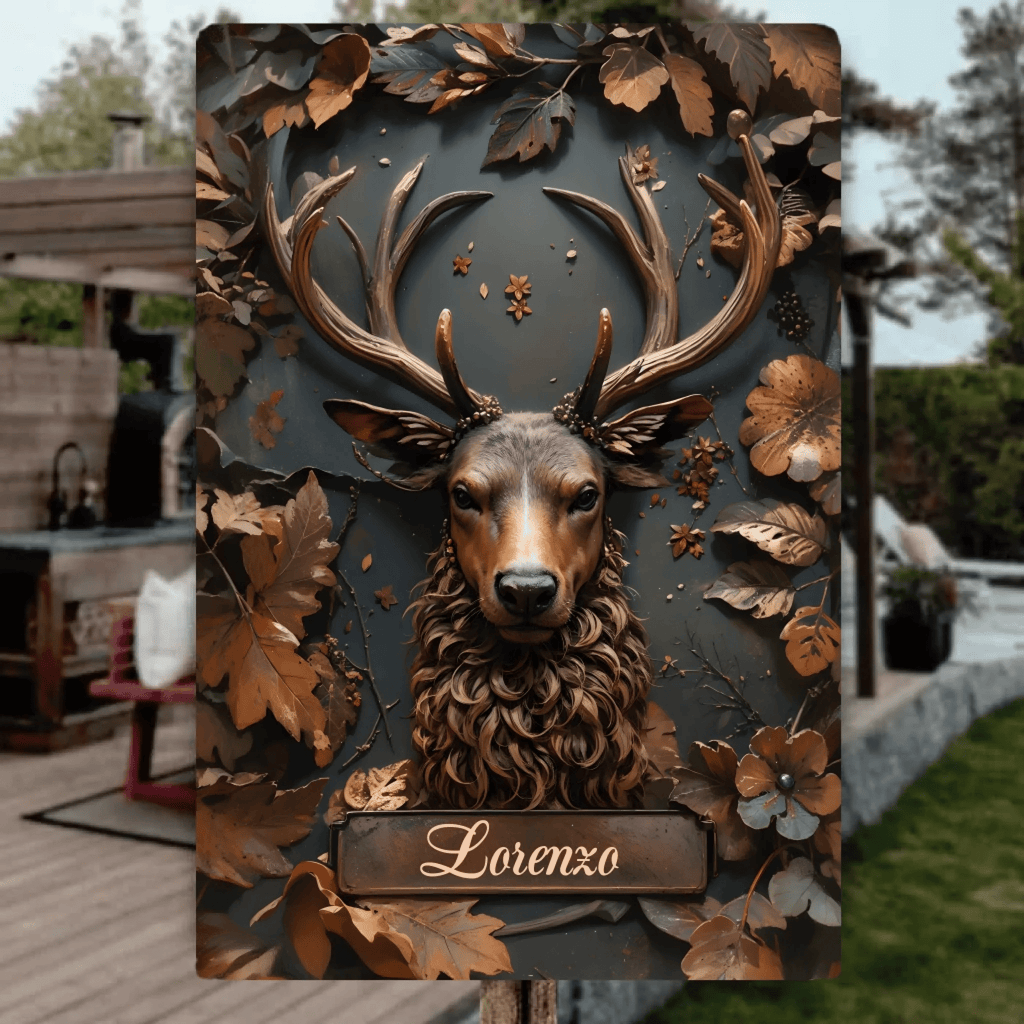 Stunning Deer - Personalized Hunting Rectangle Metal Sign 736215 - 736221 - DiyGiftly