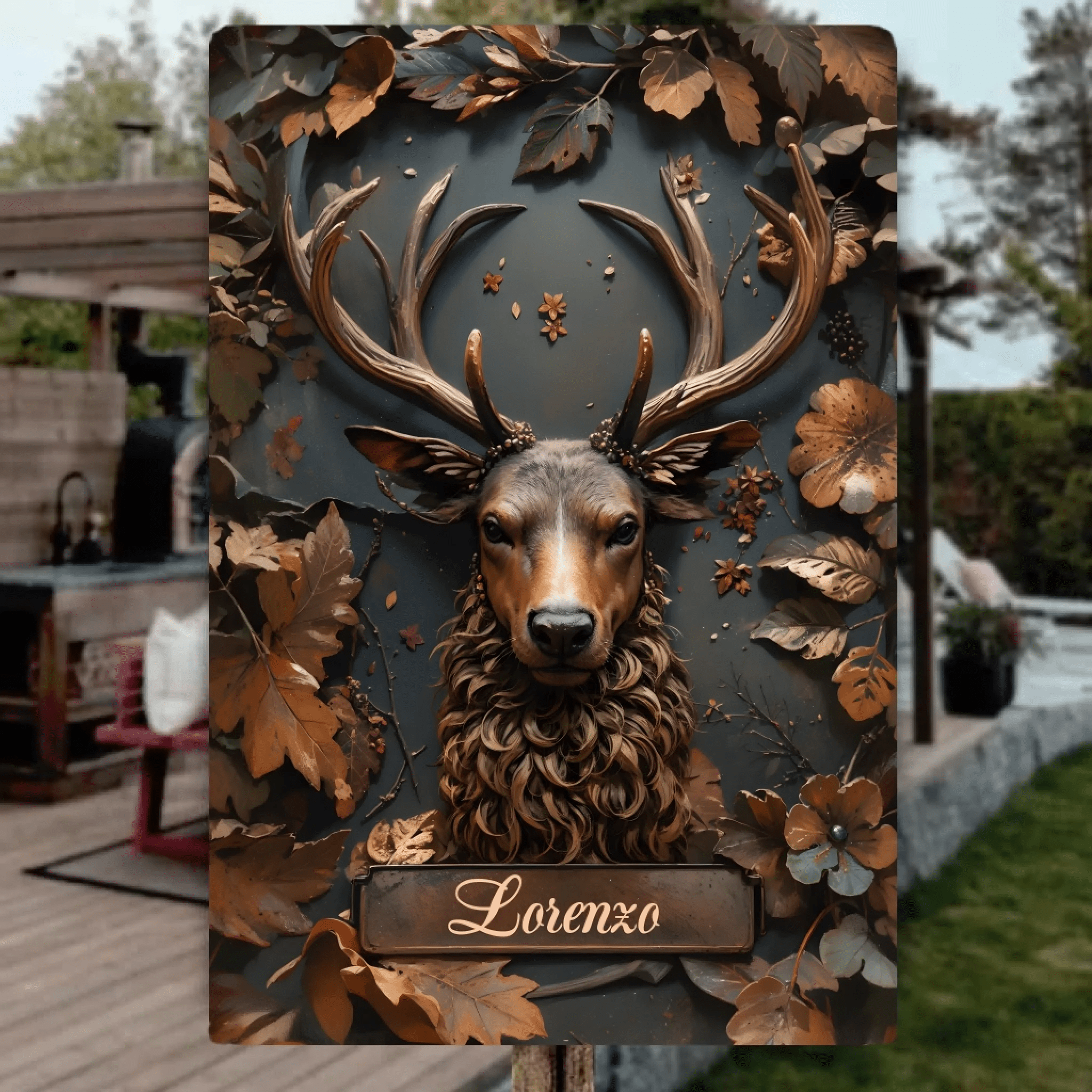 Stunning Deer - Personalized Hunting Rectangle Metal Sign 736215 - 736221 - DiyGiftly