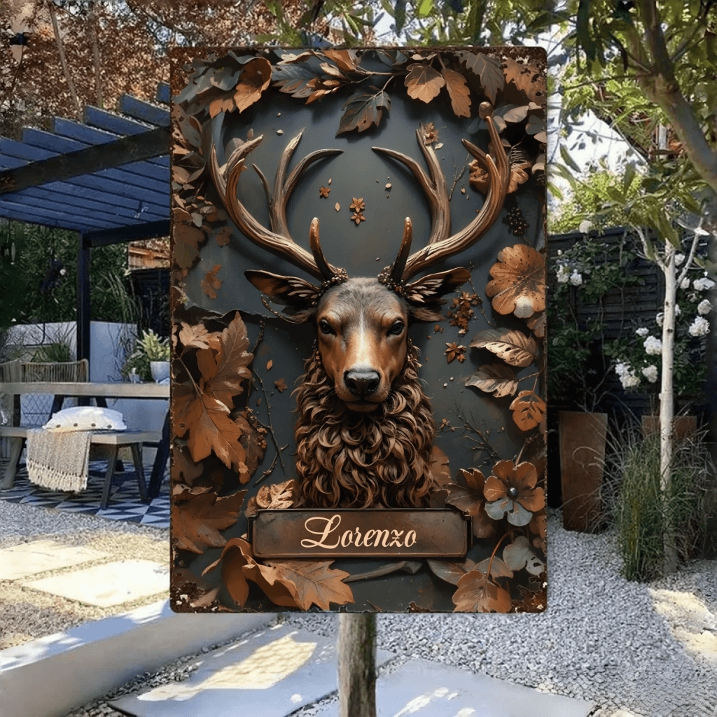 Stunning Deer - Personalized Hunting Rectangle Metal Sign 736215 - 736221 - DiyGiftly