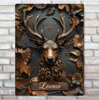 Stunning Deer - Personalized Hunting Rectangle Metal Sign 736215 - 736221 - DiyGiftly