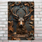 Stunning Deer - Personalized Hunting Rectangle Metal Sign 736215 - 736221 - DiyGiftly
