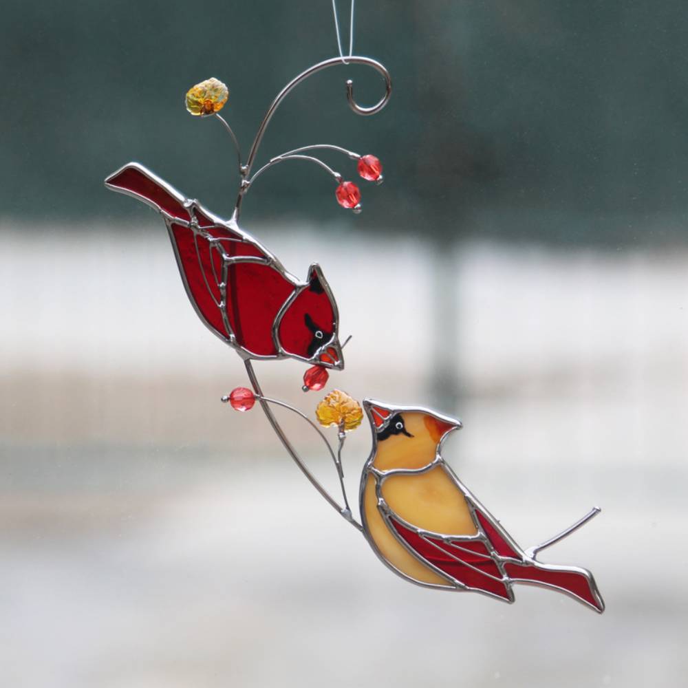 Sun Catcher Glass Birds Wall Window Hangings - Perfect Gifts for Bird Lovers - DiyGiftly