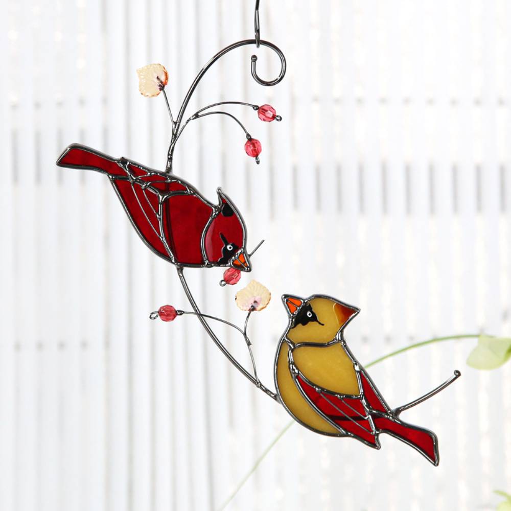 Sun Catcher Glass Birds Wall Window Hangings - Perfect Gifts for Bird Lovers - DiyGiftly