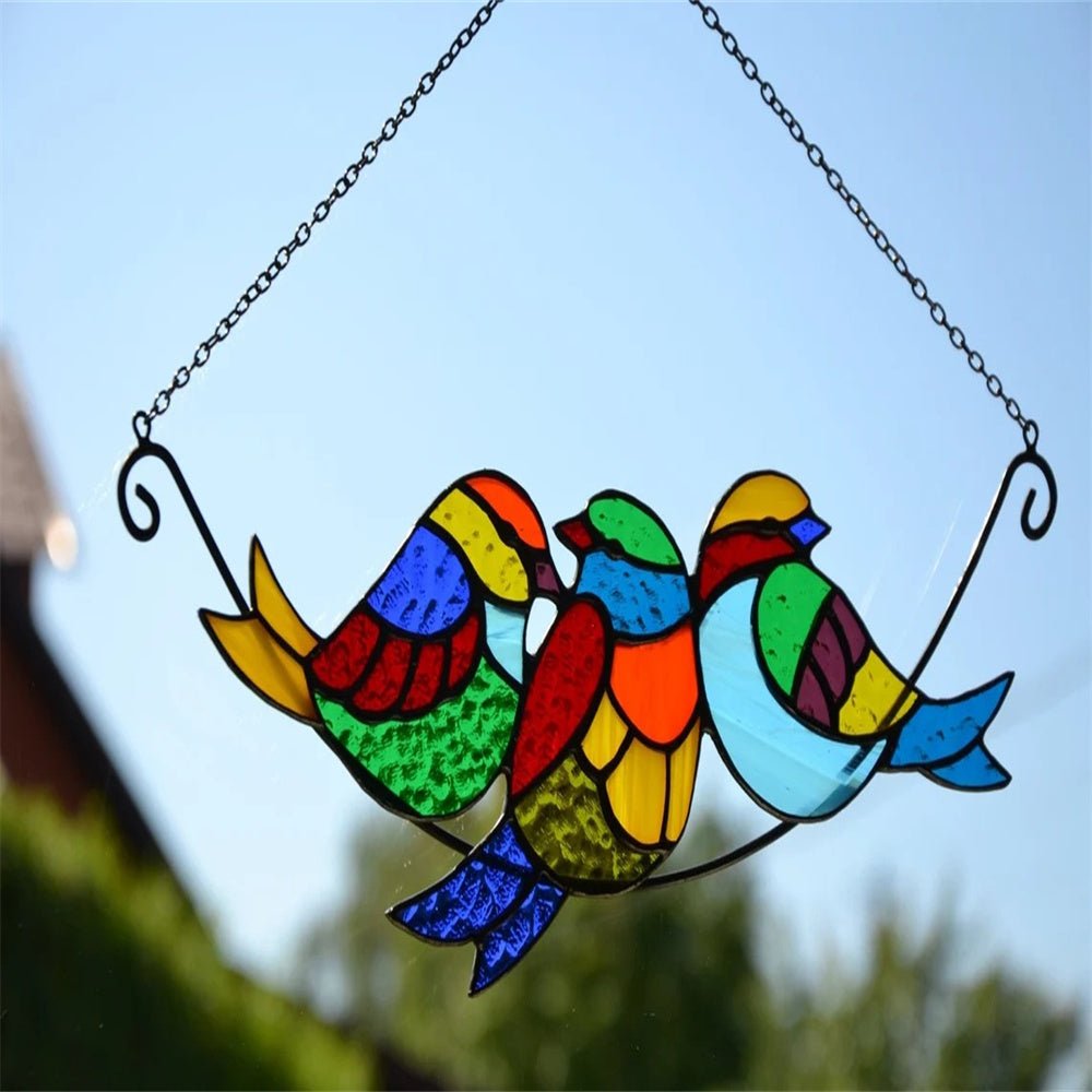 Suncatchers Red Birds Sun Catcher Wall Window Hangings Unique Gifts - DiyGiftly