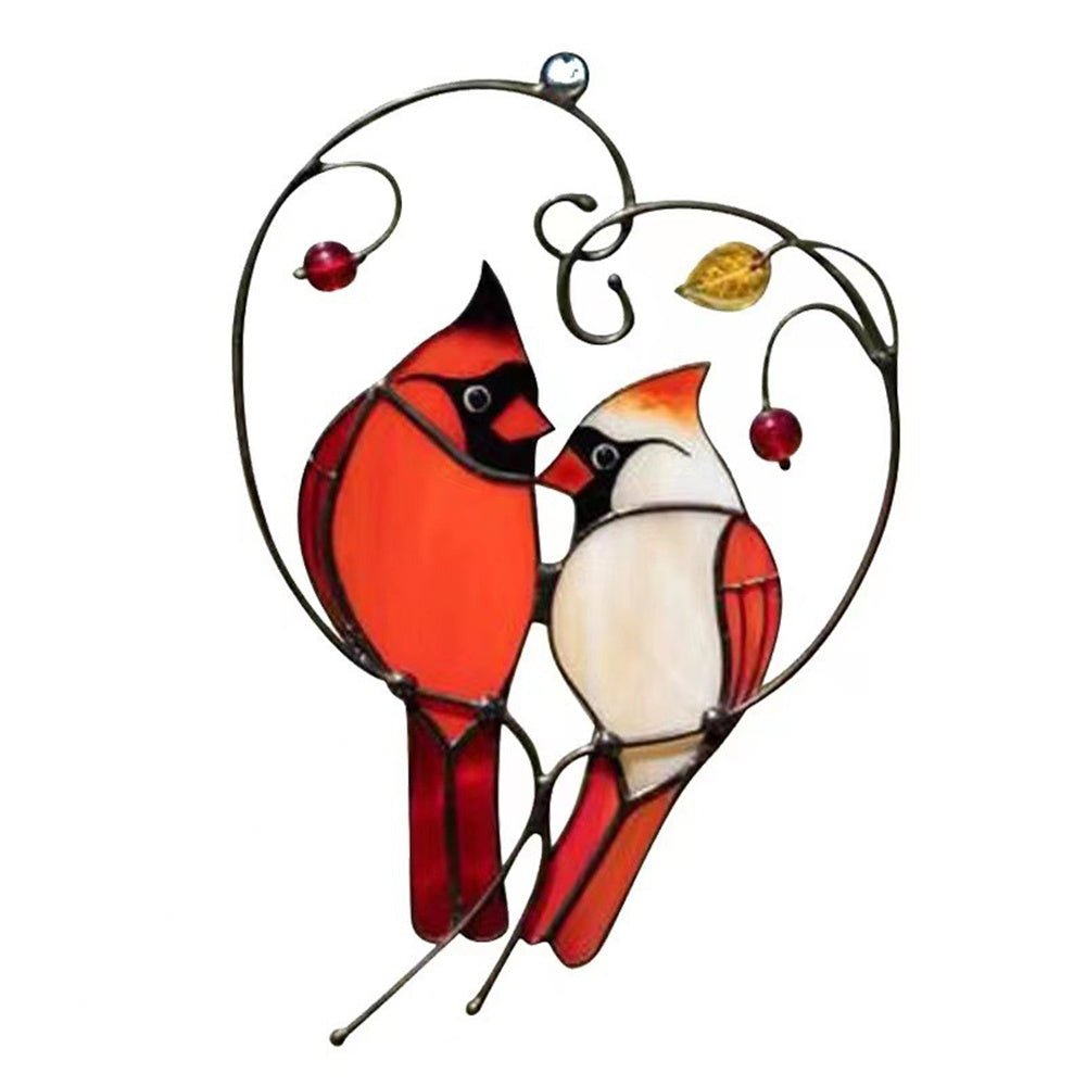 Suncatchers Red Birds Sun Catcher Wall Window Hangings Unique Gifts - DiyGiftly