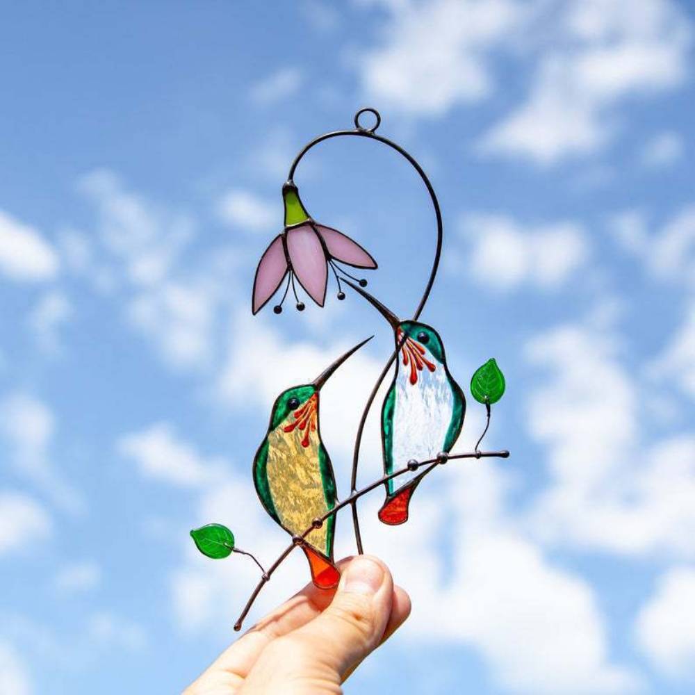 Suncatchers Red Birds Sun Catcher Wall Window Hangings Unique Gifts - DiyGiftly