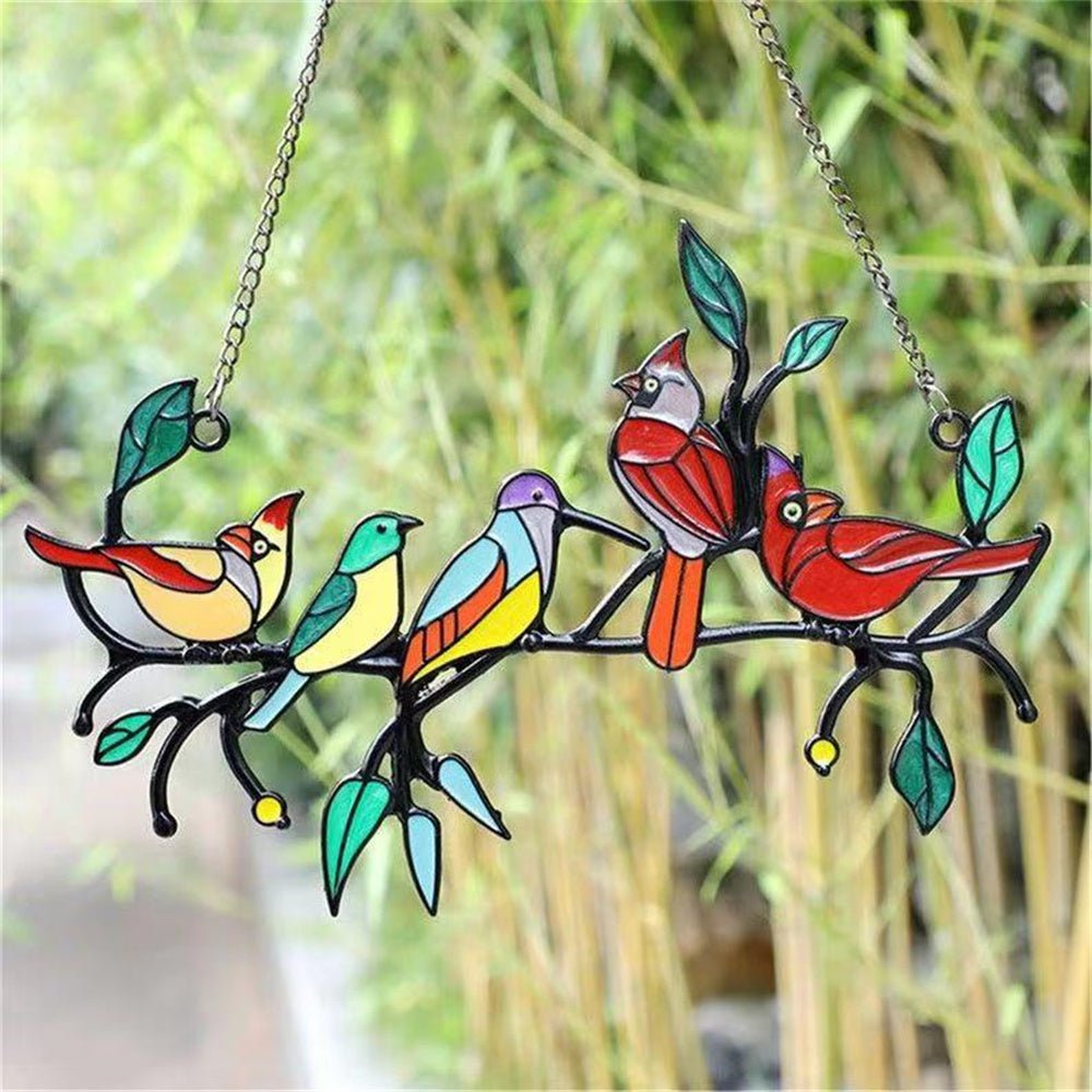 Suncatchers Red Birds Sun Catcher Wall Window Hangings Unique Gifts - DiyGiftly