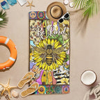 Sunflower Bee Custom Name Beach Towel, Peace Sign Sunflower Flower Beach Towel,Flower Pool Towel, Personalized Beach Towel Hippie Lover Gift 65604096 - DiyGiftly