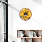 custom name wooden floral wall clock keepsake as a new home gift