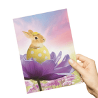 Sweet Easter Bunny with Purple Flowers Gift Card – Spring Greeting Card - DiyGiftly