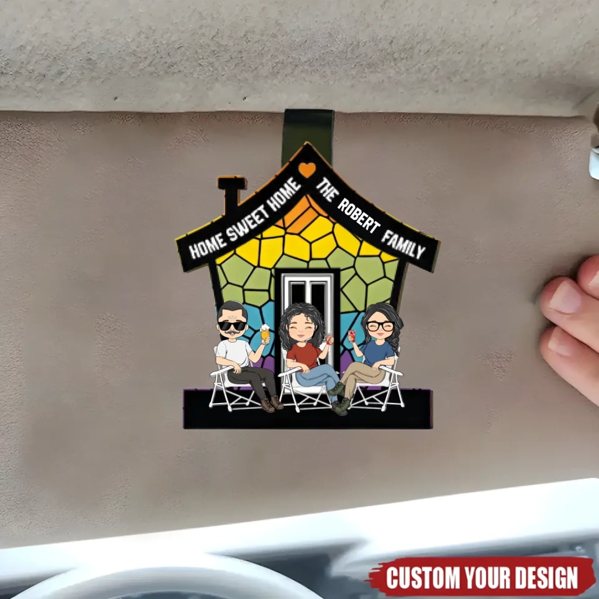 Sweet Home - Personalized Custom Car Visor Clip 1045903 - DiyGiftly