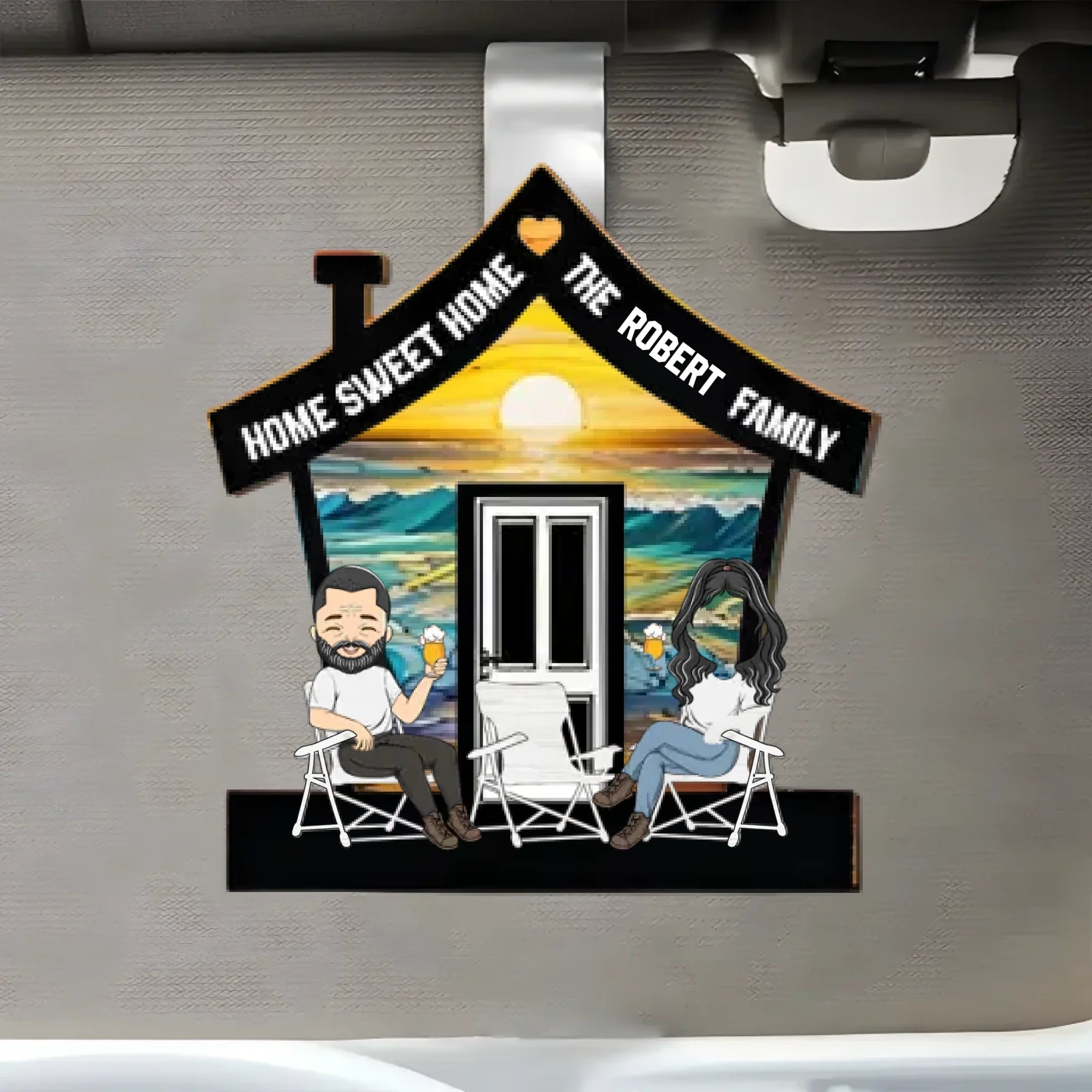 Sweet Home - Personalized Custom Car Visor Clip 1045903 - DiyGiftly