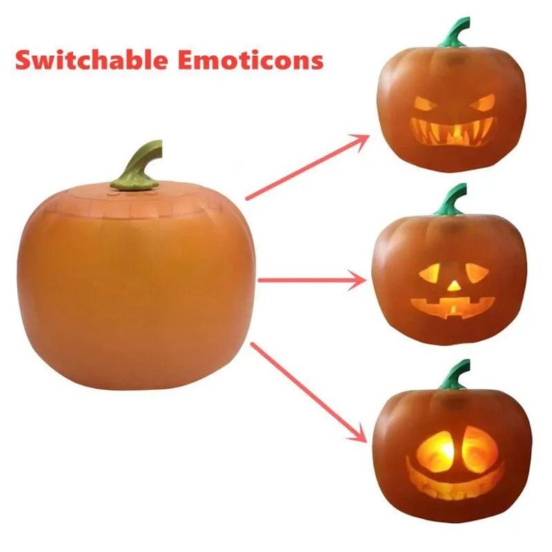 Talking And Singing Pumpkin Lantern Halloween Decoration Props Gift Projector Night Light - DiyGiftly