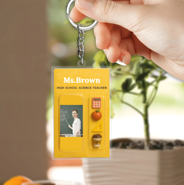 Teaching Is A Work Of Heart - Acrylic Keychain - Gift for Teacher 99477504 - DiyGiftly