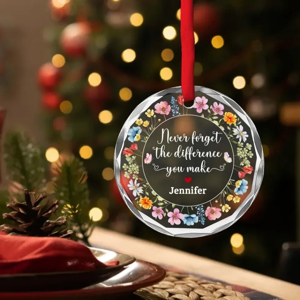 Thank You Coworker - Personalized Custom Glass Ornament 720674 - DiyGiftly