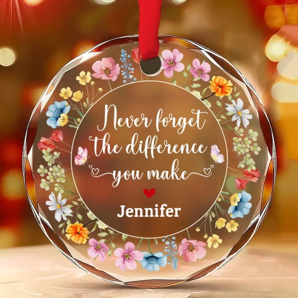 Thank You Coworker - Personalized Custom Glass Ornament 720674 - DiyGiftly