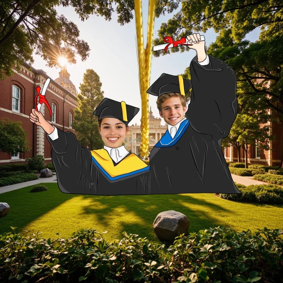 Thank you for accompanying me through this time on campus, but our story is just beginning - Personalized Acrylic Couple Pendant 743198 - DiyGiftly
