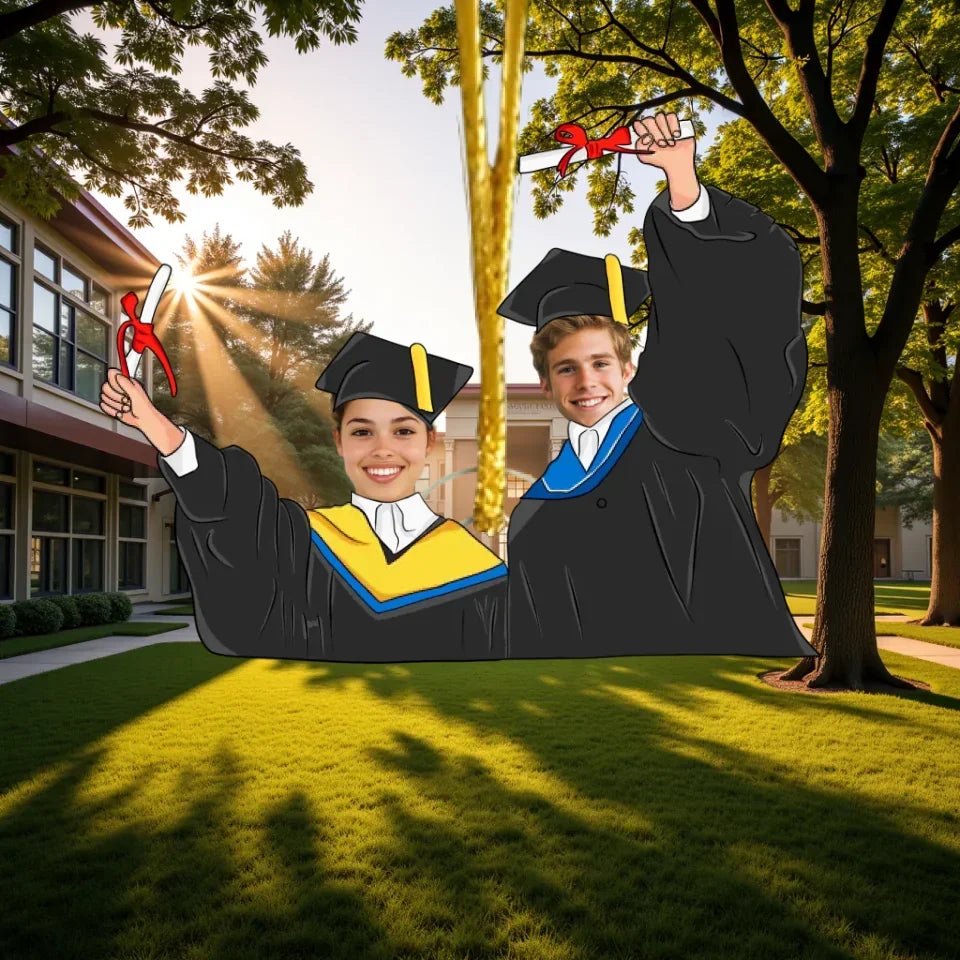 Thank you for accompanying me through this time on campus, but our story is just beginning - Personalized Acrylic Couple Pendant 743198 - DiyGiftly