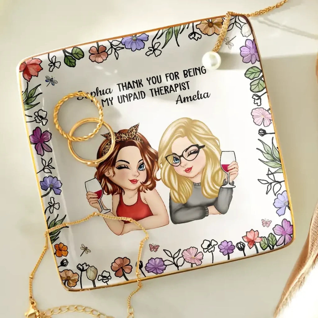 Thank You for Being My Shoulder - Therapist Bestie - Personalized Ring Dish 1069452 - DiyGiftly