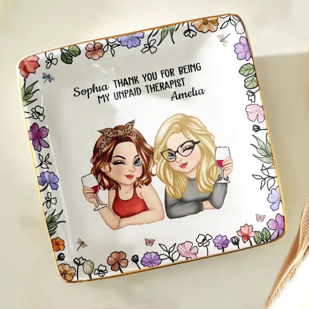 Thank You for Being My Shoulder - Therapist Bestie - Personalized Ring Dish 1069452 - DiyGiftly
