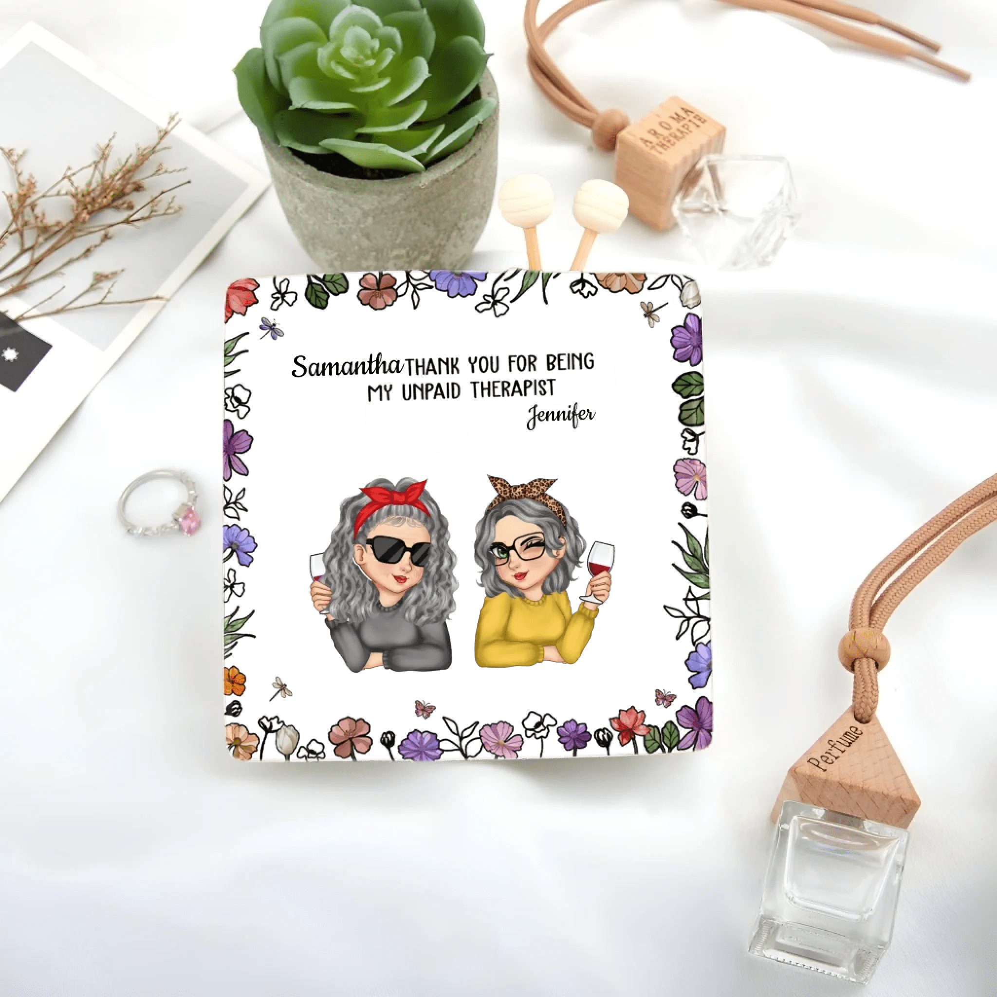 Thank You for Being My Shoulder - Therapist Bestie - Personalized Ring Dish 1069452 - DiyGiftly