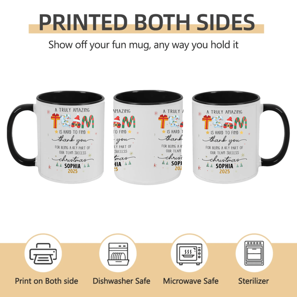 Thank You Gifts for Boss, Coworkers & Friends – Personalized Mug – “A Truly Amazing Team Is Hard to Find” – Custom Names & Characters – Team Appreciation Gift 1051047 - DiyGiftly