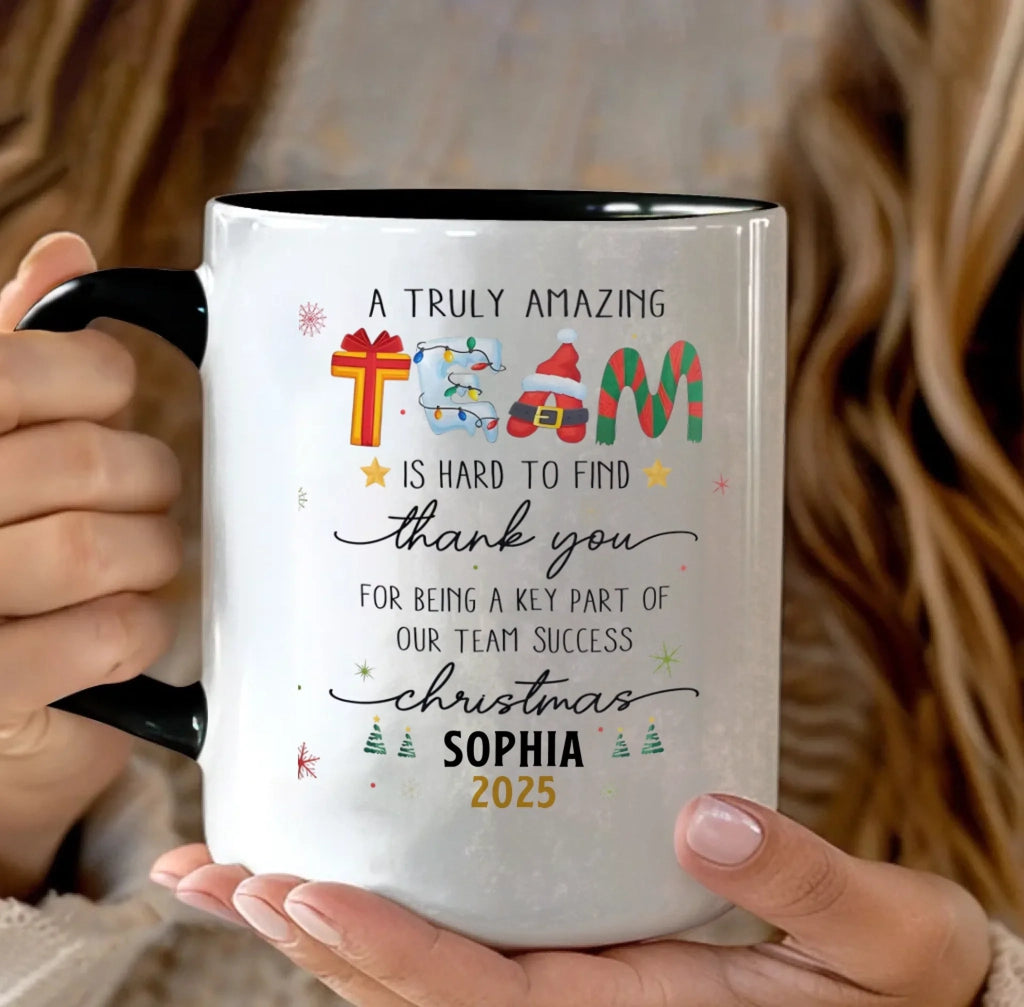 Thank You Gifts for Boss, Coworkers & Friends – Personalized Mug – “A Truly Amazing Team Is Hard to Find” – Custom Names & Characters – Team Appreciation Gift 1051047 - DiyGiftly