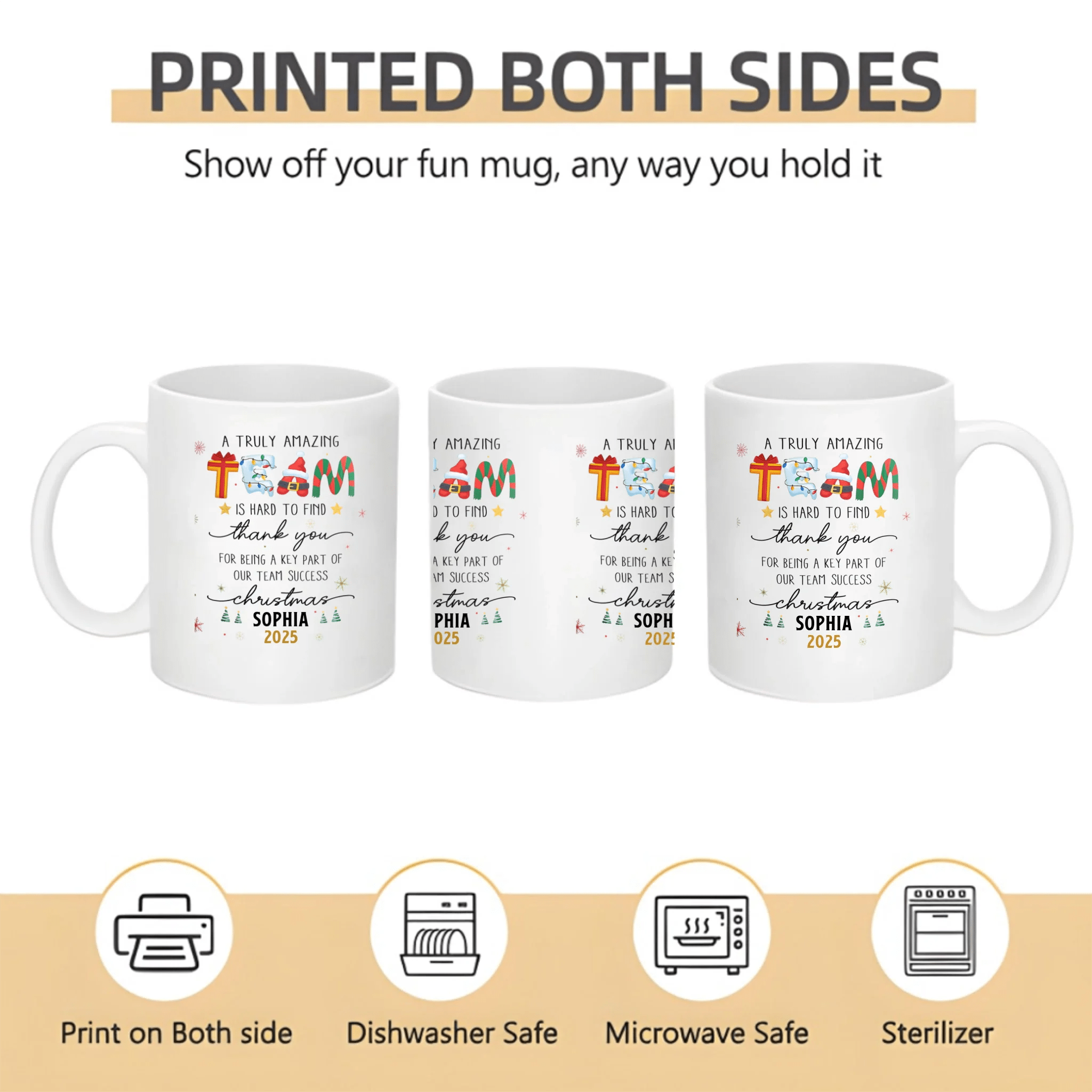 Thank You Gifts for Boss, Coworkers & Friends – Personalized Mug – “A Truly Amazing Team Is Hard to Find” – Custom Names & Characters – Team Appreciation Gift 1051047 - DiyGiftly