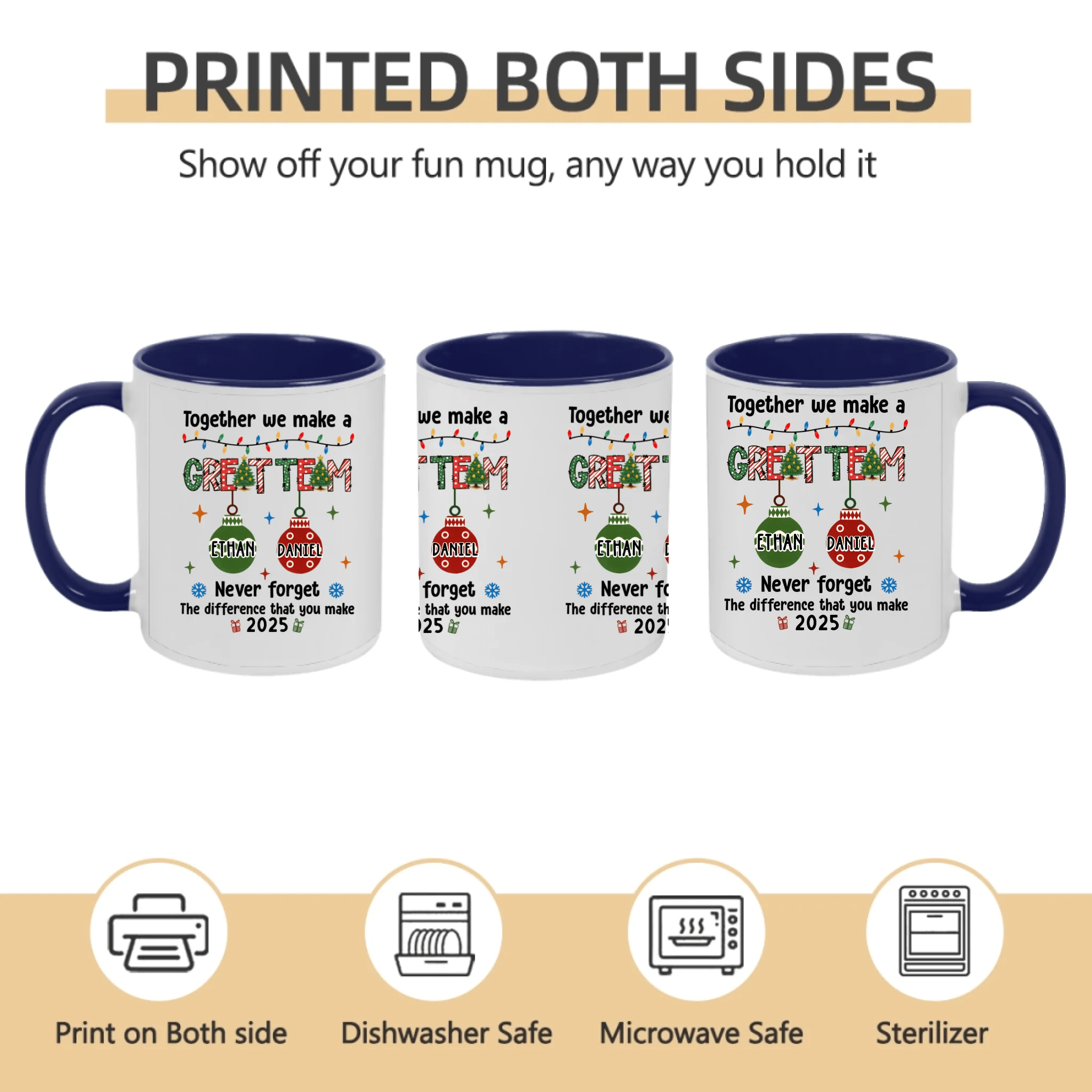 Thank You Gifts for Employee Appreciation – “Together We Make A Great Team” Personalized Mug, Custom Teamwork Gift for Coworkers, Boss, or Staff, Motivational Office Coffee Mug, Appreciation Gift for Work, Business Recognition Mug 1067578 - DiyGiftly