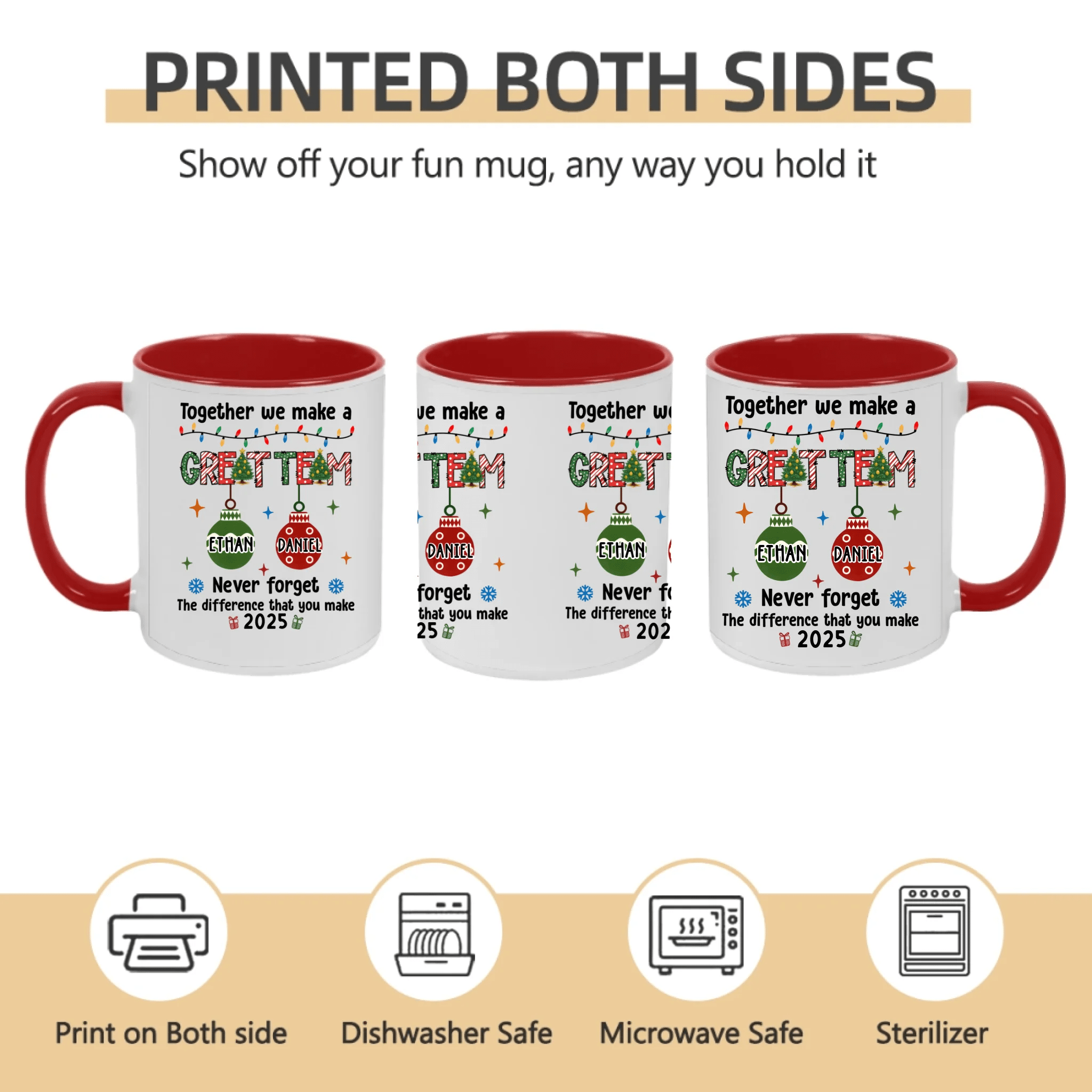 Thank You Gifts for Employee Appreciation – “Together We Make A Great Team” Personalized Mug, Custom Teamwork Gift for Coworkers, Boss, or Staff, Motivational Office Coffee Mug, Appreciation Gift for Work, Business Recognition Mug 1067578 - DiyGiftly