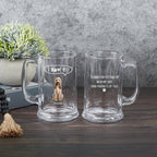 "Thanks Dad, We Woof You" – Personalized Dog Dad Beer Mug | Custom Photo Beer Glass Gift for Father's Day 1155392 1155406 - DiyGiftly
