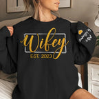 gifts for wife The Beginning Of Forever - Couple Personalized Custom Unisex Sweatshirt With Design On Sleeve - Gift For Husba