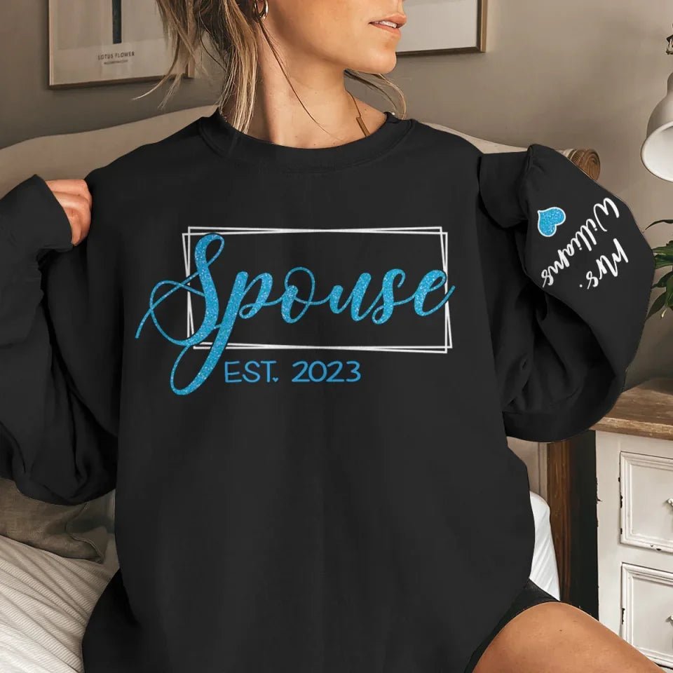gifts for wife The Beginning Of Forever - Couple Personalized Custom Unisex Sweatshirt With Design On Sleeve - Gift For Husba