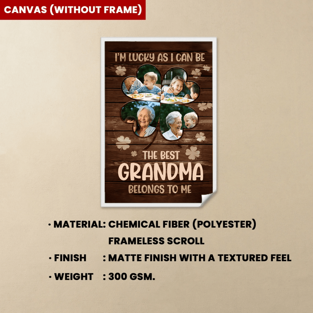 poster with personalized photo the best grandma belongs to me mothers day gift for grandma