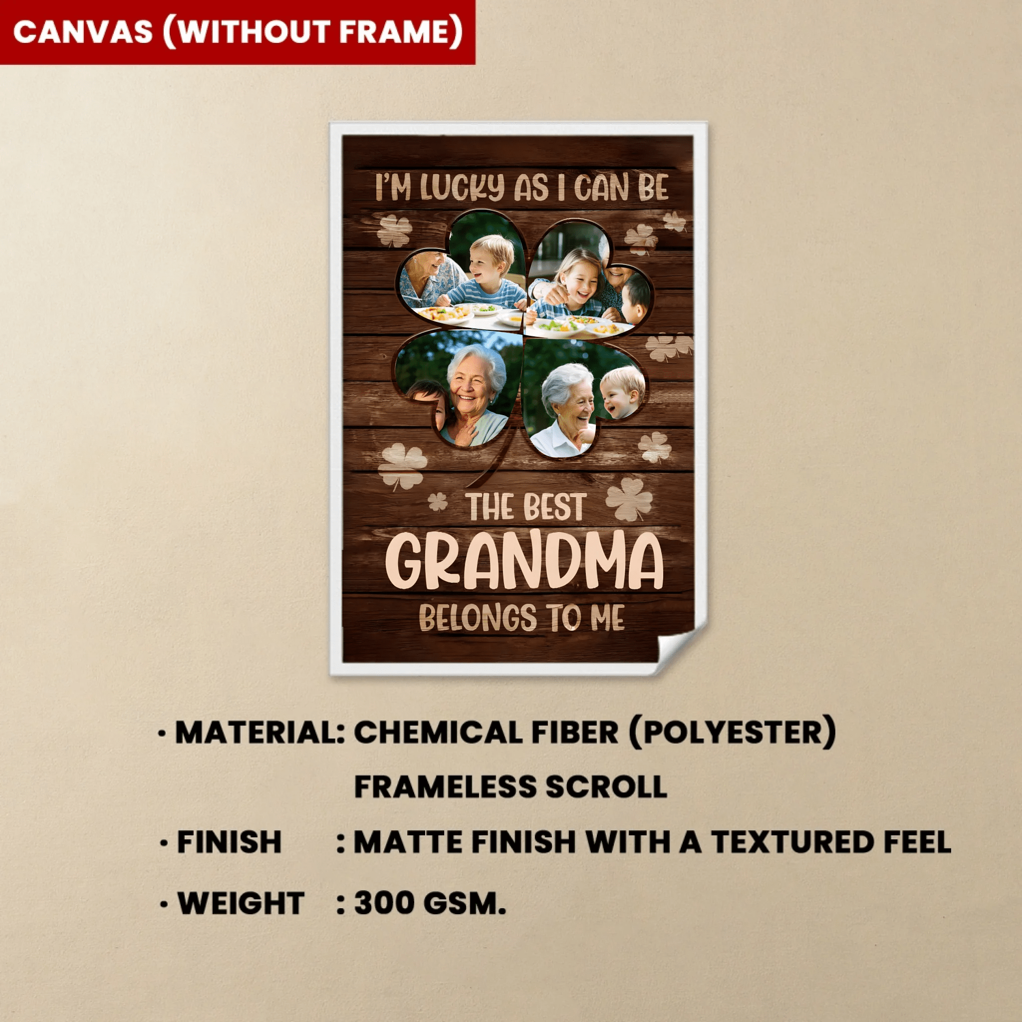 poster with personalized photo the best grandma belongs to me mothers day gift for grandma