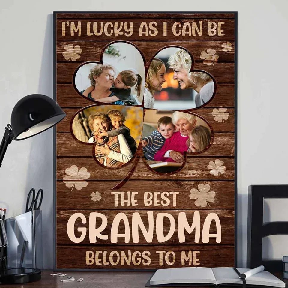the best grandma belongs to me poster personalized photo keepsake mothers day gift for grandma